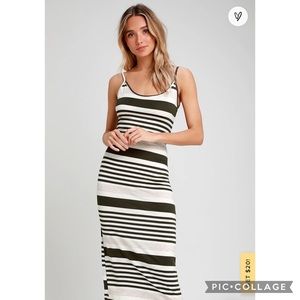 Lulu’s Striped Casual Midi Dress